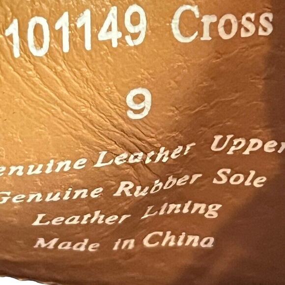 Aston Grey Collection Cross Mens Black Leather Wingtip Oxford Dress Shoes sz 9 - Picture 16 of 16